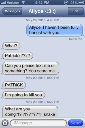 Geez.. ruin your relationship in texting?