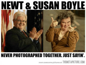 Funny photos funny Newt Susan Boyle look alike