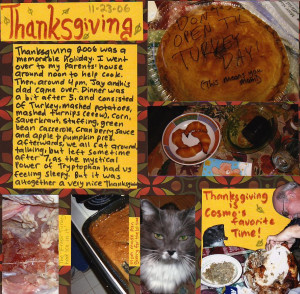 Thanksgiving Scrapbook Layout