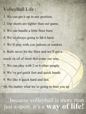 Funny quotes pictures short volleyball sayingsvolleyball pictures with ...