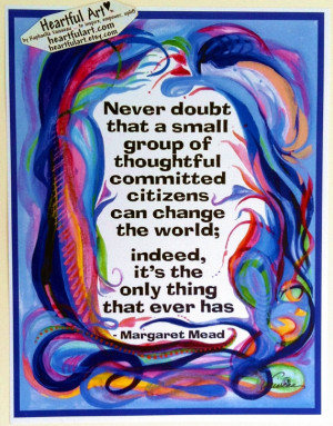 NEVER Doubt MARGARET MEAD Inspirational Quote Motivational Print ...