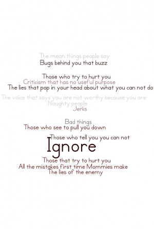 hope you ignore...
