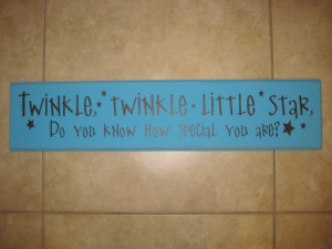 Twinkle Twinkle Little Star- Quote - Vinyl Wall Decal - Children
