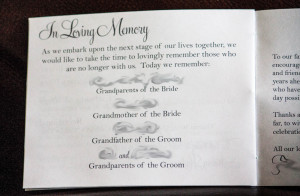 remembrance quotes for a wedding