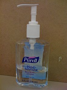 Purell brand hand sanitizer.