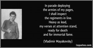 More Vladimir Mayakovsky Quotes