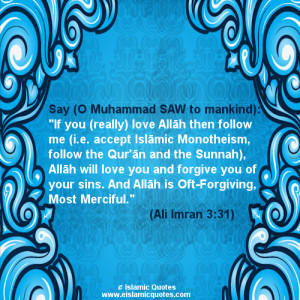 Ayat on Allah's Love Islamic Quotes