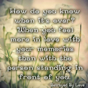 It's over when you realize abuse is not love. A recovery from ...