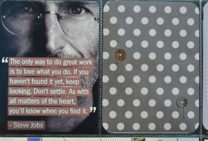 Great quote + couple of stapled sequins.