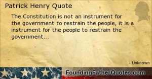 The Constitution is not an instrument for the government to restrain ...