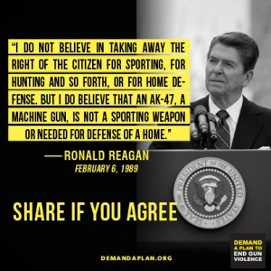 ... anti-gun rhetoric spreading on Facebook uses Ronald Reagan quote