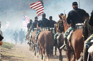 Yankee Union horse cavalry, Picacho Peak Pass Civil War Re-Enactment ...