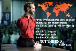 Motivational Wallpaper by Nick Vujicic: Its not the End