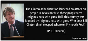 The Clinton administration launched an attack on people in Texas ...
