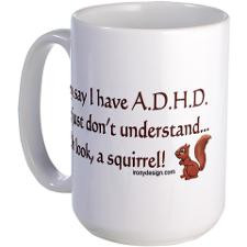 ADHD Squirrel Large Mug for