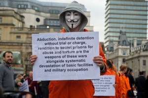 ... to mark the 100th day of the hunger strike by Guantanamo Bay prisoners