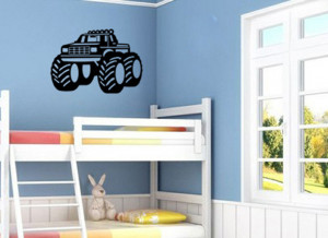 5x Boys Room Decor Big monster Truck Wall stickers Quote Word ...