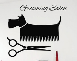 Schnauzer Wall Decals Grooming Salo n Dog Wall Quotes Pets Sticker Pet ...