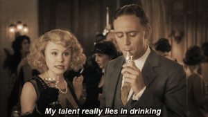 Alison Pill as Zelda Fitzgerald and Tom Hiddleston as Scott Fitzgerald ...