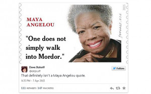 ... users post alternative quotations on the USPS's Maya Angelou stamp