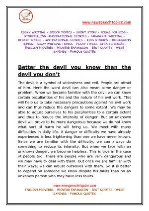 English-proverbs-Best-Quotes-Sayings-Better-the-devil-you-know-than ...
