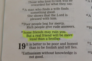 bible verses true friendship