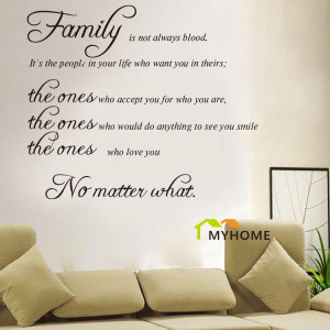 Wall-Decals-Quotes-Family-Is-Not-Always-Blood-Removable-Vinyl-Wall ...