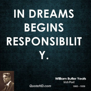 William Butler Yeats Dreams Quotes