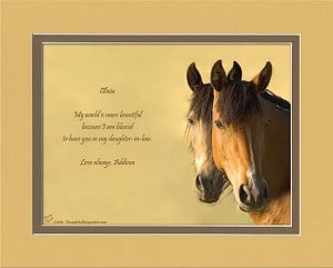 Personalized Daughter-in-law Gift - Horse Faces Photo with Poem Gift
