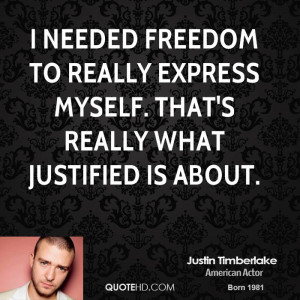 needed freedom to really express myself. That's really what ...