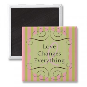 Vintage Pink Ribbon Breast Cancer Quote Magnet