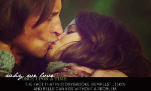 The fact that in Storybrooke, Rumpelstiltskin and Belle can kiss ...