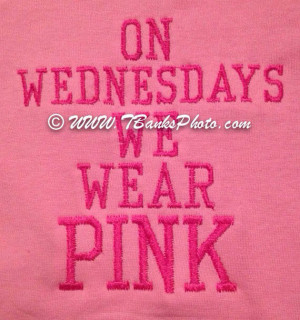 Mean Girls Quote on Wednesdays We Wear Pink Baby girl onesie