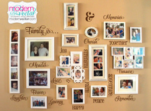 Family Collage Words Vinyl Wall Quote Decals FAMILY IS... Miracles ...