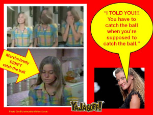 But back to the topic at hand, Mrs. Brady is calling out her husband ...