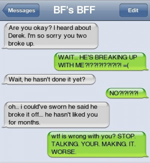 Break Up Text Messages To Boyfriend 12 funny but sad breakup texts