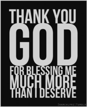 Savvy Quote: Thank You God For Blessing Me…