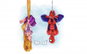 Spider-Man Tangled Rapunzel crossover Wallpaper hd background
