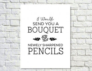 Typography Print, Movie Quote Poster, You've Got Mail Poster, Pencils ...