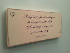 Shabby Chic Winnie The Pooh Quote Plaque. Wedding Gift Sign. Solid ...