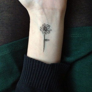Wrist Small Flower Tattoo for Girls