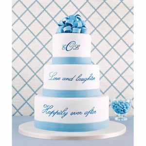 white and tiffany blue wedding cakes