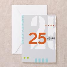 AA Anniversary 25 Years Greeting Cards for