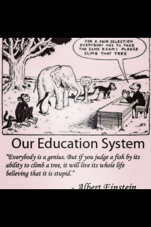 Education testing Albert Einstein
