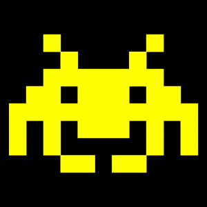 kleine 8-bit-figuurtjes uit de tijd van de Atari-spelconsoles.