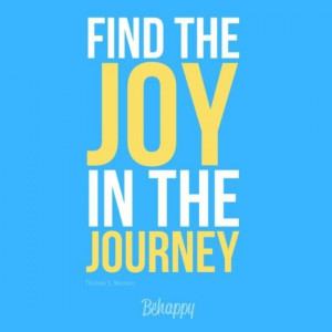find the joy in the journey