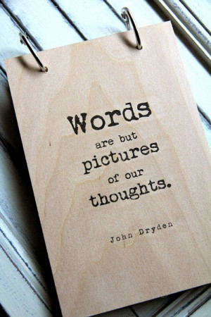 words are but pictures quote, etsy, quotes and notes