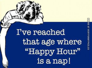 funny picture happy hour is a nap