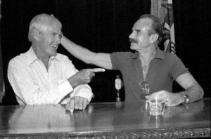 Dr. Timothy Leary and Agent G. Gordon Liddy horsing around after the ...