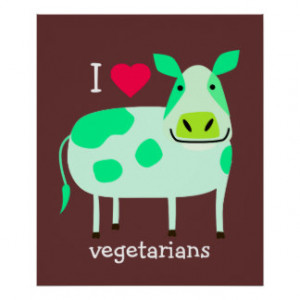Green Cow - Vegetarian Poster
